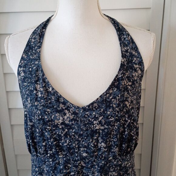 Athleta Pack Anywhere Summer Sandstone Navy Dress Wrinkle Resistent Halter 16 - Picture 3 of 10